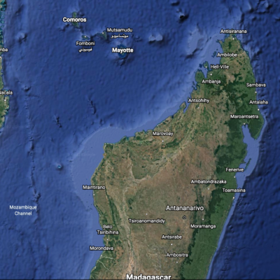 Google Earth image of Madagascar
