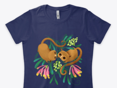 This adorable tee shirt featuring Katy Tanis' mouse lemur artwork is available in our store!