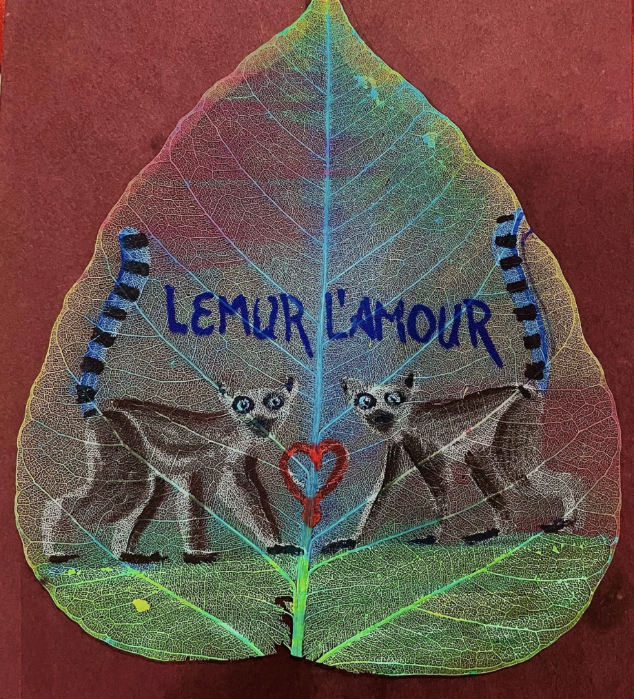 Lemur Leaf Painting