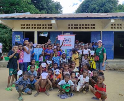 WLD Koloina Rafenoherilala (top right) celebrates World Lemur Day in Ankarafantsika.